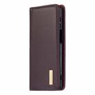 For Xiaomi Redmi Note 9 Pro 2 in 1 Detachable Magnetic Horizontal Flip Genuine Leather Case with Holder & Card Slots & Wallet(Dark Brown) - 2