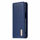 For Xiaomi Redmi Note 9 Pro 2 in 1 Detachable Magnetic Horizontal Flip Genuine Leather Case with Holder & Card Slots & Wallet(Blue) - 1