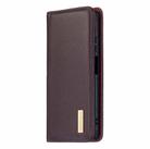 For Huawei P40 Lite 2 in 1 Detachable Magnetic Horizontal Flip Genuine Leather Case with Holder & Card Slots & Wallet(Dark Brown) - 2