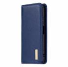 For Huawei P40 Lite 2 in 1 Detachable Magnetic Horizontal Flip Genuine Leather Case with Holder & Card Slots & Wallet(Blue) - 2