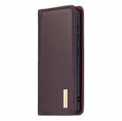 For Huawei P40 2 in 1 Detachable Magnetic Horizontal Flip Genuine Leather Case with Holder & Card Slots & Wallet(Dark Brown) - 2