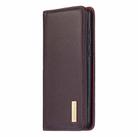 For Huawei Y6p 2 in 1 Detachable Magnetic Horizontal Flip Genuine Leather Case with Holder & Card Slots & Wallet(Dark Brown) - 2