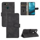 For OPPO A7(AX7) / A5s / AX5s / A12 Solid Color Skin Feel Magnetic Buckle Horizontal Flip Calf Texture PU Leather Case with Holder & Card Slots & Wallet(Black) - 1