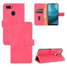 For OPPO A7(AX7) / A5s / AX5s / A12 Solid Color Skin Feel Magnetic Buckle Horizontal Flip Calf Texture PU Leather Case with Holder & Card Slots & Wallet(Rose Red) - 1