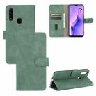 For OPPO A8 / A31 (2020) Solid Color Skin Feel Magnetic Buckle Horizontal Flip Calf Texture PU Leather Case with Holder & Card Slots & Wallet(Green) - 1