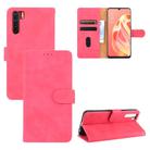 For OPPO A91 / F15 / Reno3(Southeast Asia Version) Solid Color Skin Feel Magnetic Buckle Horizontal Flip Calf Texture PU Leather Case with Holder & Card Slots & Wallet(Rose Red) - 1