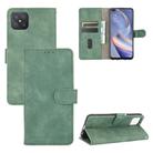 For OPPO A92s Solid Color Skin Feel Magnetic Buckle Horizontal Flip Calf Texture PU Leather Case with Holder & Card Slots & Wallet(Green) - 1