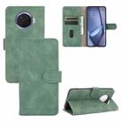 For OPPO Ace2 Solid Color Skin Feel Magnetic Buckle Horizontal Flip Calf Texture PU Leather Case with Holder & Card Slots & Wallet(Green) - 1