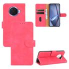 For OPPO Ace2 Solid Color Skin Feel Magnetic Buckle Horizontal Flip Calf Texture PU Leather Case with Holder & Card Slots & Wallet(Rose Red) - 1