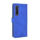 For OPPO Find X2 Pro Solid Color Skin Feel Magnetic Buckle Horizontal Flip Calf Texture PU Leather Case with Holder & Card Slots & Wallet(Blue) - 3