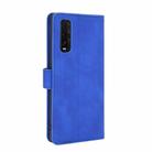 For OPPO Find X2 Solid Color Skin Feel Magnetic Buckle Horizontal Flip Calf Texture PU Leather Case with Holder & Card Slots & Wallet(Blue) - 3