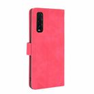 For OPPO Find X2 Solid Color Skin Feel Magnetic Buckle Horizontal Flip Calf Texture PU Leather Case with Holder & Card Slots & Wallet(Rose Red) - 3