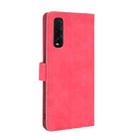 For OPPO Find X2 Solid Color Skin Feel Magnetic Buckle Horizontal Flip Calf Texture PU Leather Case with Holder & Card Slots & Wallet(Rose Red) - 3