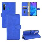 For OPPO Realme 5 Pro / Realme Q Solid Color Skin Feel Magnetic Buckle Horizontal Flip Calf Texture PU Leather Case with Holder & Card Slots & Wallet(Blue) - 1