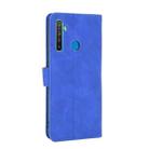 For OPPO Realme 5 Pro / Realme Q Solid Color Skin Feel Magnetic Buckle Horizontal Flip Calf Texture PU Leather Case with Holder & Card Slots & Wallet(Blue) - 3