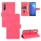 For OPPO Realme 6 Solid Color Skin Feel Magnetic Buckle Horizontal Flip Calf Texture PU Leather Case with Holder & Card Slots & Wallet(Rose Red) - 1