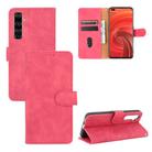 For OPPO Realme X50 Pro / X50 Pro 5G Solid Color Skin Feel Magnetic Buckle Horizontal Flip Calf Texture PU Leather Case with Holder & Card Slots & Wallet(Rose Red) - 1