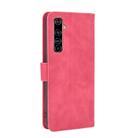 For OPPO Realme X50 Pro / X50 Pro 5G Solid Color Skin Feel Magnetic Buckle Horizontal Flip Calf Texture PU Leather Case with Holder & Card Slots & Wallet(Rose Red) - 3