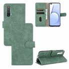 For OPPO Realme X50 / X50 5G Solid Color Skin Feel Magnetic Buckle Horizontal Flip Calf Texture PU Leather Case with Holder & Card Slots & Wallet(Green) - 1