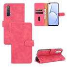 For OPPO Realme X50 / X50 5G Solid Color Skin Feel Magnetic Buckle Horizontal Flip Calf Texture PU Leather Case with Holder & Card Slots & Wallet(Rose Red) - 1