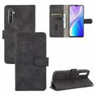 For OPPO Realme XT / X2 / K5 Solid Color Skin Feel Magnetic Buckle Horizontal Flip Calf Texture PU Leather Case with Holder & Card Slots & Wallet(Black) - 1