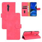 For OPPO Reno2 Z / F Solid Color Skin Feel Magnetic Buckle Horizontal Flip Calf Texture PU Leather Case with Holder & Card Slots & Wallet(Rose Red) - 1