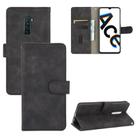 For OPPO Reno Ace / Realme X2 Pro Solid Color Skin Feel Magnetic Buckle Horizontal Flip Calf Texture PU Leather Case with Holder & Card Slots & Wallet(Black) - 1