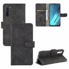 For OPPO Reno3 5G / Find X2 Lite Solid Color Skin Feel Magnetic Buckle Horizontal Flip Calf Texture PU Leather Case with Holder & Card Slots & Wallet(Black) - 1