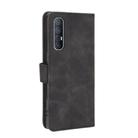 For OPPO Reno3 5G (Japanese Version) Solid Color Skin Feel Magnetic Buckle Horizontal Flip Calf Texture PU Leather Case with Holder & Card Slots & Wallet(Black) - 3