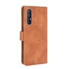 For OPPO Reno3 5G (Japanese Version) Solid Color Skin Feel Magnetic Buckle Horizontal Flip Calf Texture PU Leather Case with Holder & Card Slots & Wallet(Brown) - 3