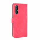 For OPPO Reno3 Pro 5G Solid Color Skin Feel Magnetic Buckle Horizontal Flip Calf Texture PU Leather Case with Holder & Card Slots & Wallet(Rose Red) - 3