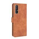 For OPPO Reno3 Pro 5G Solid Color Skin Feel Magnetic Buckle Horizontal Flip Calf Texture PU Leather Case with Holder & Card Slots & Wallet(Brown) - 3