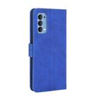 For OPPO Reno4 4G Solid Color Skin Feel Magnetic Buckle Horizontal Flip Calf Texture PU Leather Case with Holder & Card Slots & Wallet(Blue) - 3