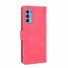 For OPPO Reno4 5G Solid Color Skin Feel Magnetic Buckle Horizontal Flip Calf Texture PU Leather Case with Holder & Card Slots & Wallet(Rose Red) - 3