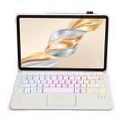 For Honor Pad X9 Pro 11.5 AH28-AS Ultra-thin Detachable Backlight Bluetooth Keyboard Leather Tablet Case with Touchpad(Pink White) - 3
