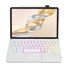 For Honor Pad X9 Pro 11.5 AH28-AS Ultra-thin Detachable Backlight Bluetooth Keyboard Leather Tablet Case with Touchpad(Lavender White) - 3