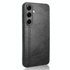 For Samsung Galaxy S25+ 5G Cow Pattern Sewing Back Cover Phone Case(Black) - 3