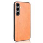 For Samsung Galaxy S25+ 5G Cow Pattern Sewing Back Cover Phone Case(Yellow) - 3