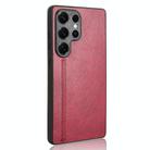 For Samsung Galaxy S25 Ultra 5G Cow Pattern Sewing Back Cover Phone Case(Red) - 3