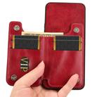 For Samsung Galaxy S25+ 5G Cow Pattern Sewing Card Bag Phone Case(Red) - 3