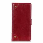 For Motorola Moto G9 Play Copper Buckle Nappa Texture Horizontal Flip Leather Case with Holder & Card Slots & Wallet(Wine Red) - 2