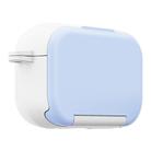 For AirPods Pro Mirror Stand Silicone Earphones Protective Case(Blue) - 1
