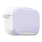 For AirPods Pro Mirror Stand Silicone Earphones Protective Case(Purple) - 1