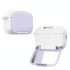 For AirPods Pro Mirror Stand Silicone Earphones Protective Case(Purple) - 2