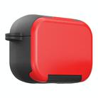For AirPods Pro Mirror Stand Silicone Earphones Protective Case(Red) - 1