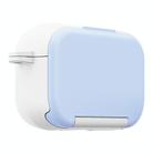 For AirPods 4 Mirror Stand Silicone Earphones Protective Case(Blue) - 1