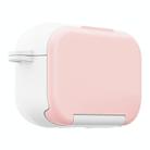 For AirPods 4 Mirror Stand Silicone Earphones Protective Case(Pink) - 1