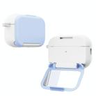 For AirPods 3 Mirror Stand Silicone Earphones Protective Case(Blue) - 2