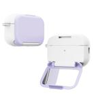 For AirPods 3 Mirror Stand Silicone Earphones Protective Case(Purple) - 2