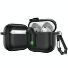 For AirPods 4 Colorful Lock Earphones Protective Case(Black) - 1